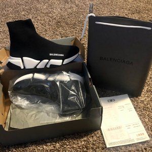 Balenciaga Women's Tess S Gomma Maille Noir Black Sock Sneakers